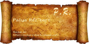 Palya Róbert névjegykártya